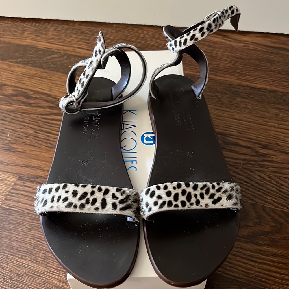 K. JACQUES Pampa F Smarron in Horsy Guepaerd (black & white leopard horse hair)